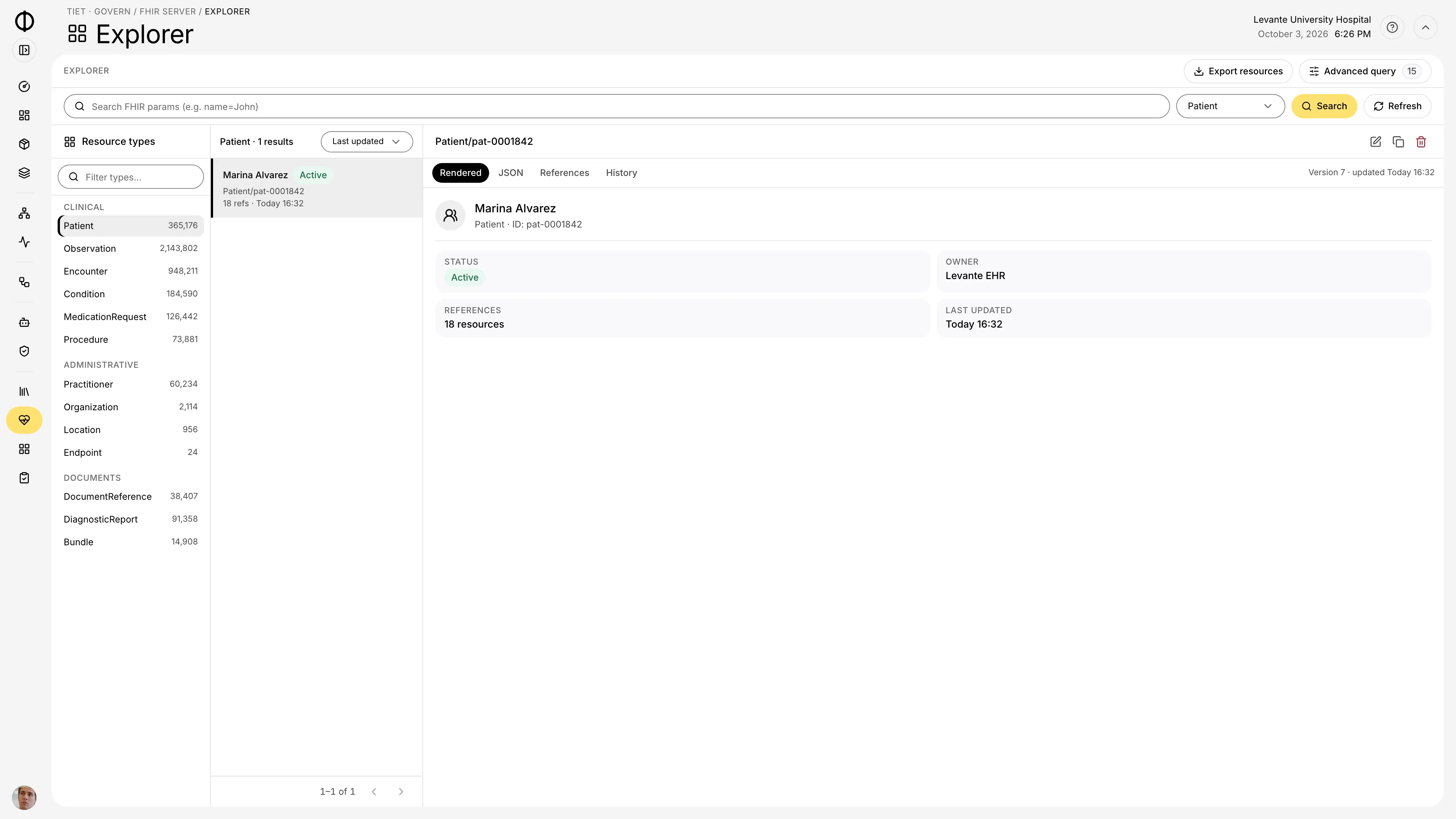 Tiet · Govern FHIR explorer