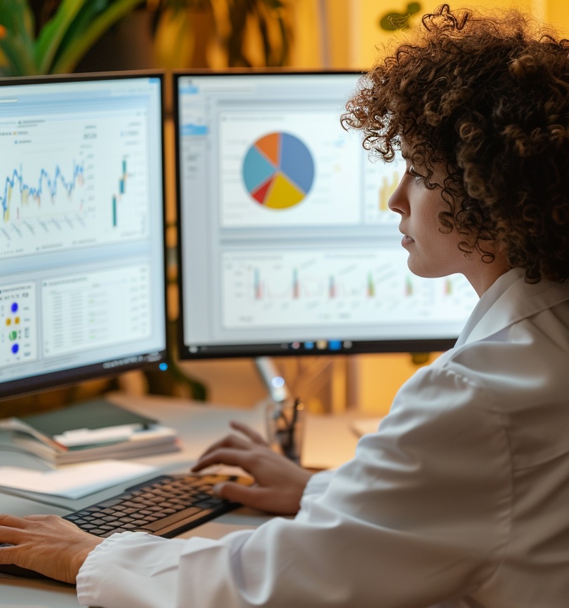 image of healthcare professional using ai software